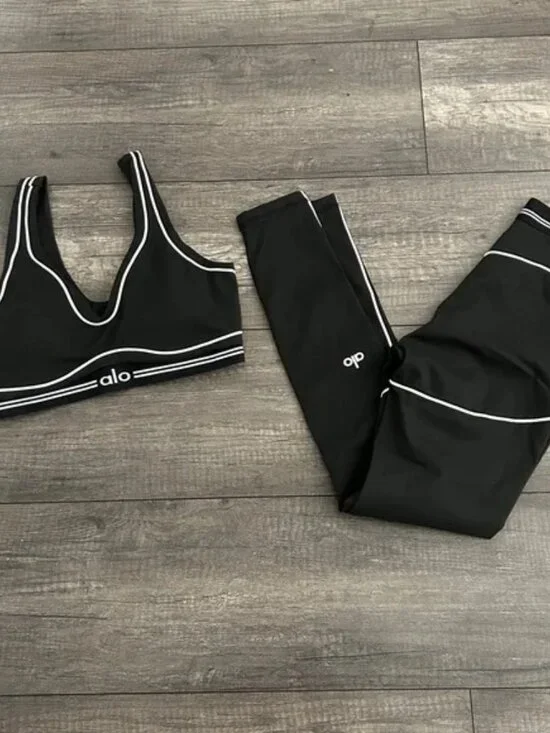 ALO Black Tank Top & Pants — Size S - Picture 3 of 5